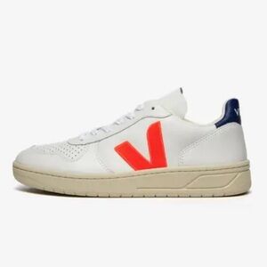 VEJA V-10 Leather 'White Orange Fluo Combalt' VX022136